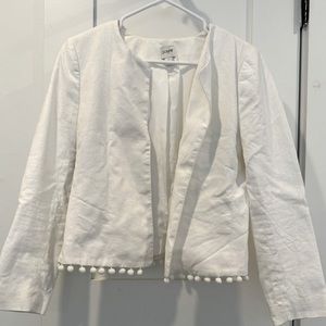 J.Crew White Linen Jacket